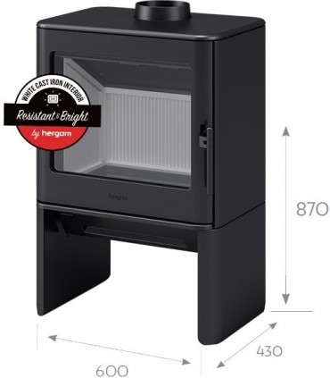 ESTUFA DE LEÑA E-40 PINTADA