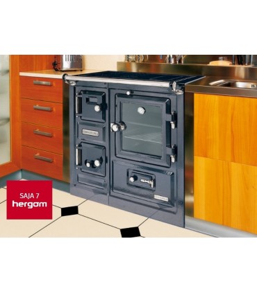 COCINA SAJA Nº 7- D VITRO CROMO CALEFACTORA