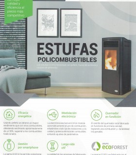 ESTUFA DE PELLET ECOFEU 12  KW ECOFOREST